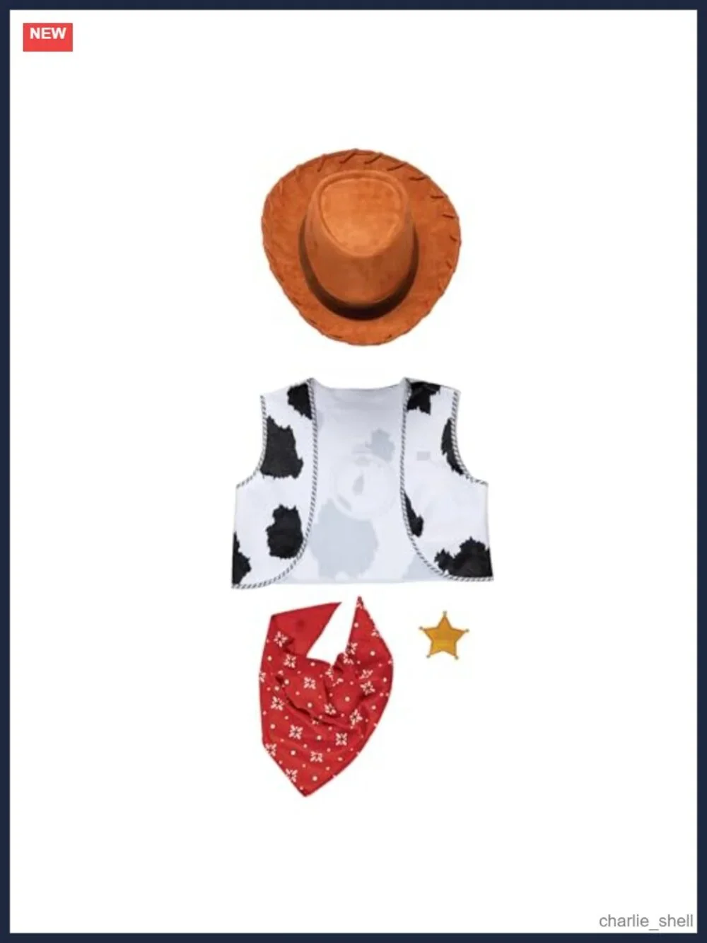 Disney Toy Story Woody Costume Accessory Kit 4-Piece Dress Up Set